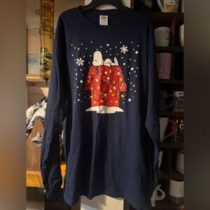 Delta Men’s Long Sleeve Shirt Snoopy Peanuts size Large